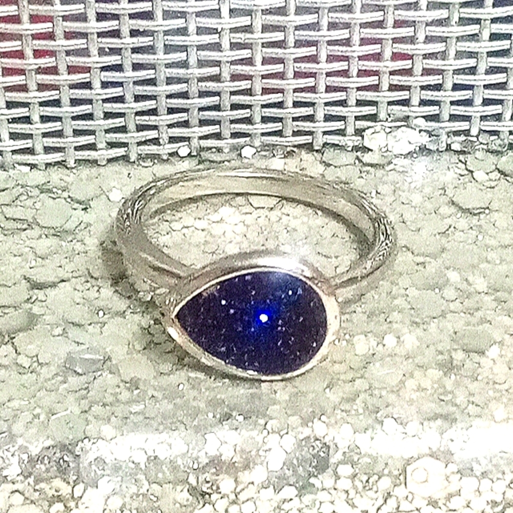 Mid 2000s dark purple druzy ring